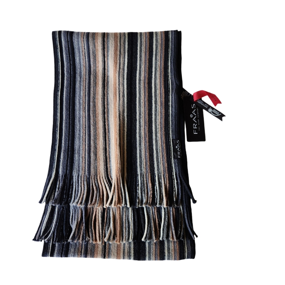 FRAAS Men's Striped Wool Scarf NWT Style # 972659